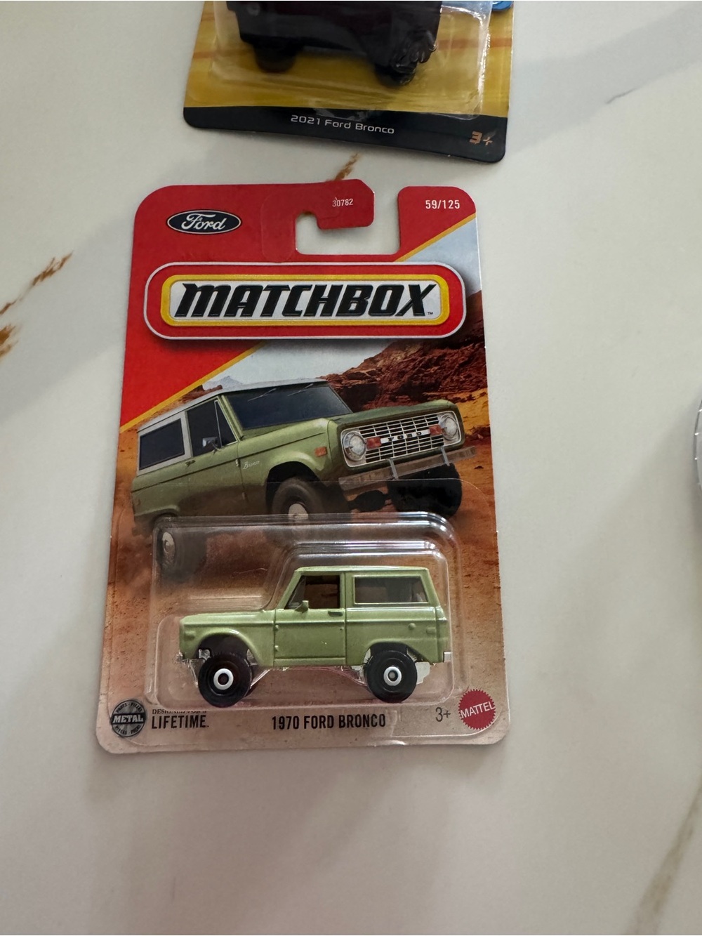 Match 1970 Ford Bronco Kids Toy - Light Green
